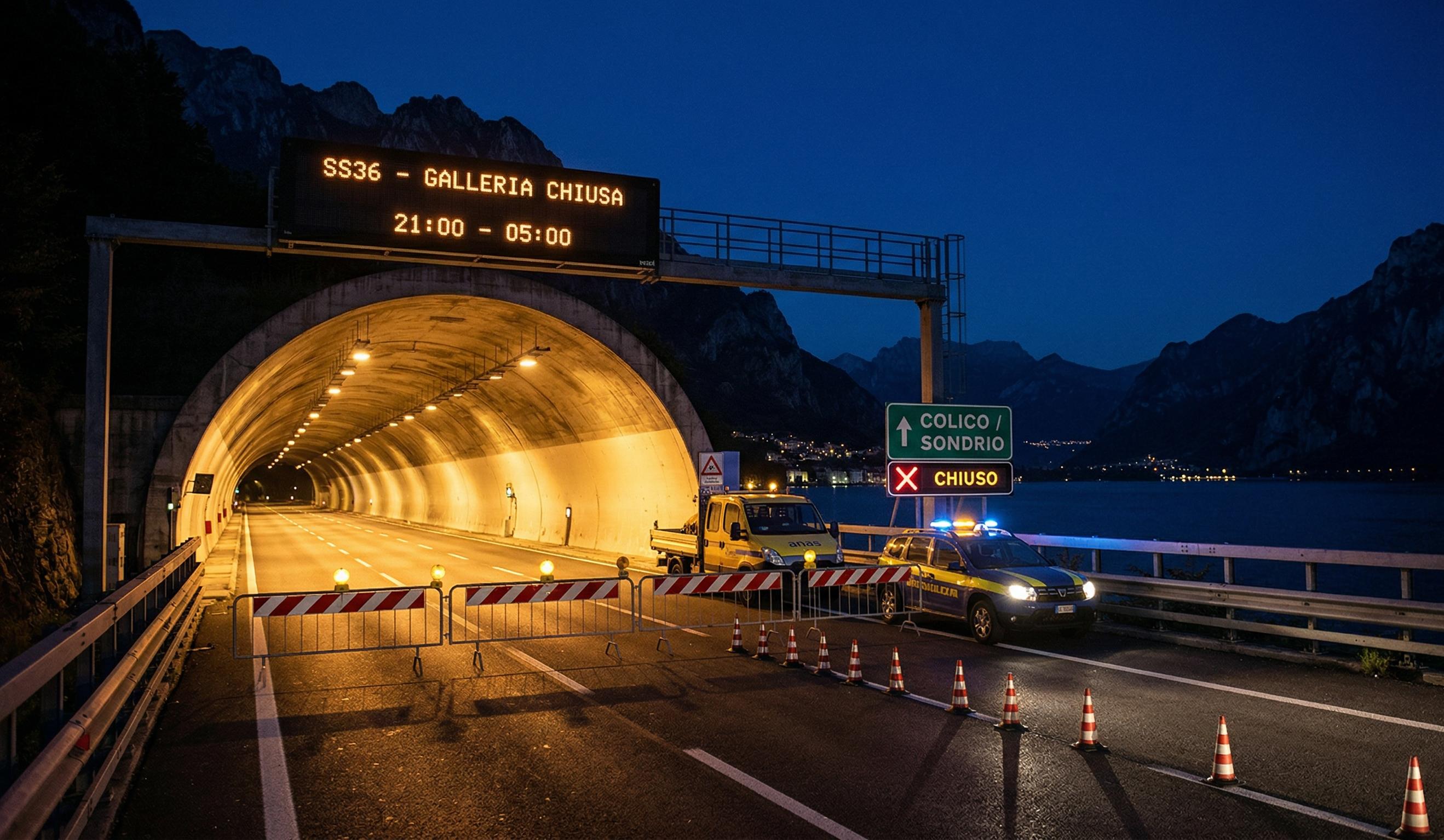 Chiusure notturne SS36: ecco gli orari per direzione nord e sud e come funzionano